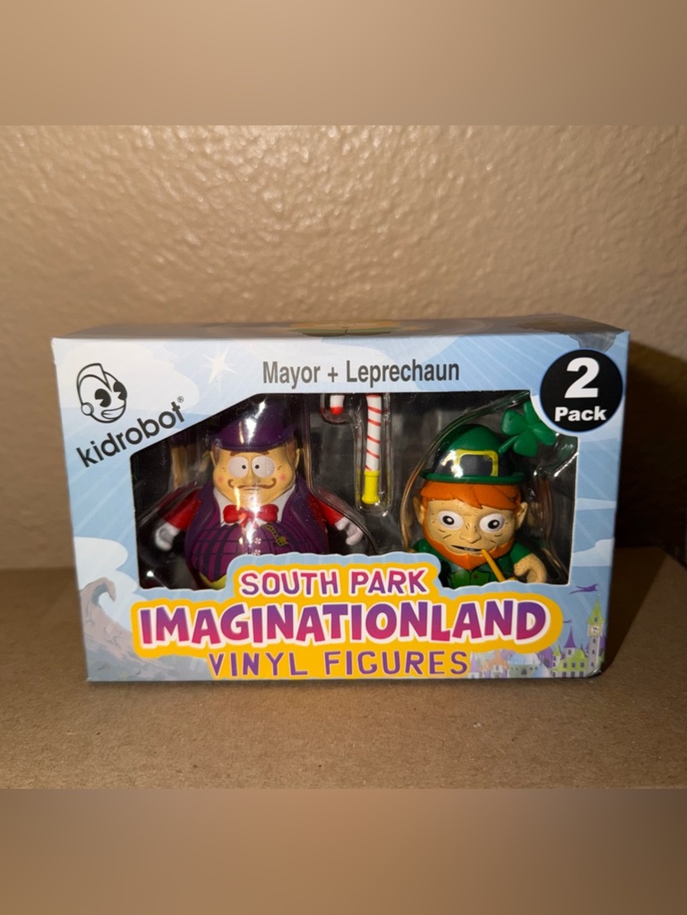 Kidrobot South Park Imaginationland Mayor and Leprechaun 3" Vinyl Figure 2pk NIB